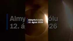 Total solar eclipse over Látrabjarg, Iceland 2026 🌘