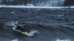 Ice cold lake surfers of Åre
